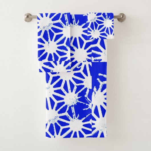 Motif géométrique bleu royal (En situation)