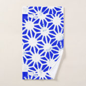 Motif géométrique bleu royal (Serviette à main)