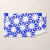 Motif géométrique bleu royal (Serviette à main)