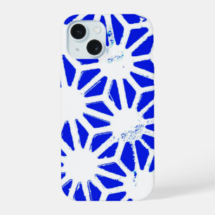 Motif géométrique bleu royal