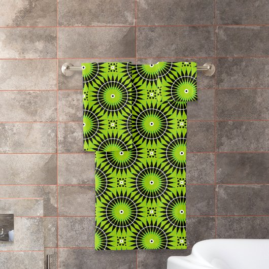 Motif géométrique Boho Lime Green élégant