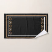 Motif géométrique Brown et noir (Serviette à main)
