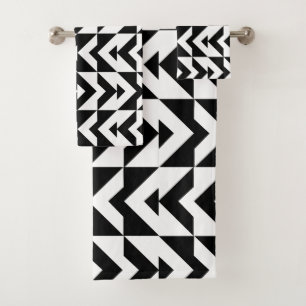 Motif géométrique Chevron noir et blanc