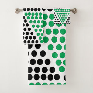 Motif géométrique circulaire du triangle vert noir