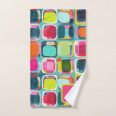Motif géométrique coloré Nom monographique (Serviette à main)