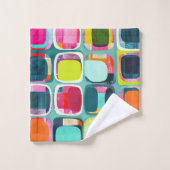 Motif géométrique coloré Nom monographique (Gant de toilette)