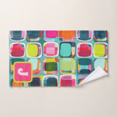 Motif géométrique coloré Nom monographique (Serviette à main)