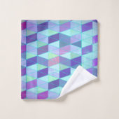 Motif géométrique Cubes en Triangles (Gant de toilette)