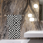 Motif géométrique d'art rayé noir et blanc