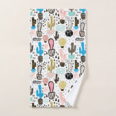 Motif géométrique de cactus moderne (Serviette à main)