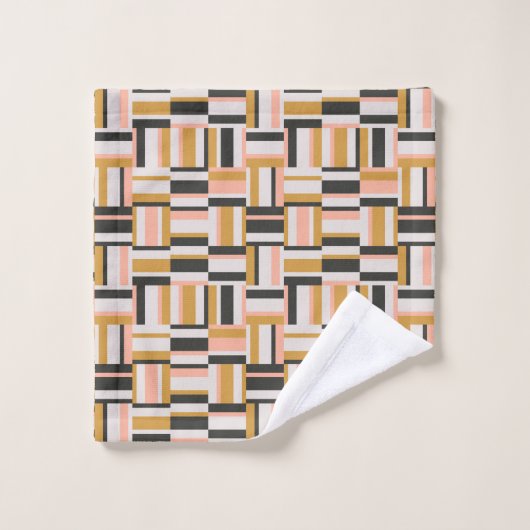 Motif géométrique de forme (Gant de toilette)