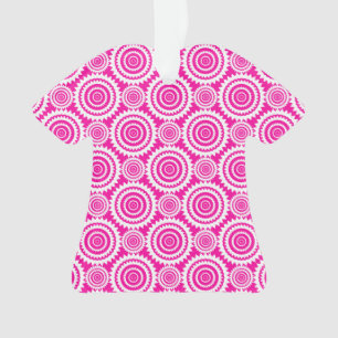 Motif géométrique de kaléidoscope rose vif et blan