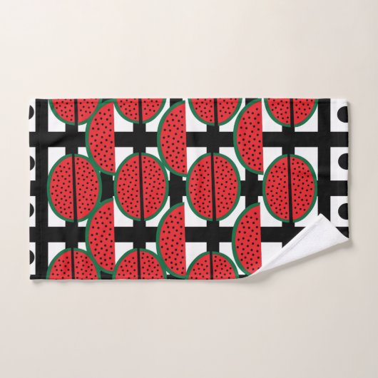 Motif géométrique de la pastèque Fruit d'été (Serviette à main)