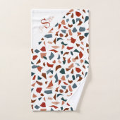 Motif géométrique de monogramme moderne (Serviette à main)