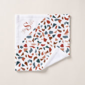Motif géométrique de monogramme moderne (Gant de toilette)