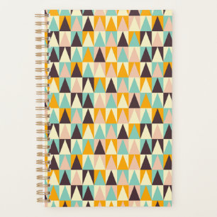 Motif géométrique de triangles multicolores