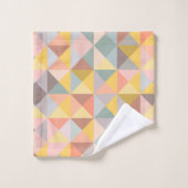 Motif géométrique élégant dans les tons d'automne (Gant de toilette)