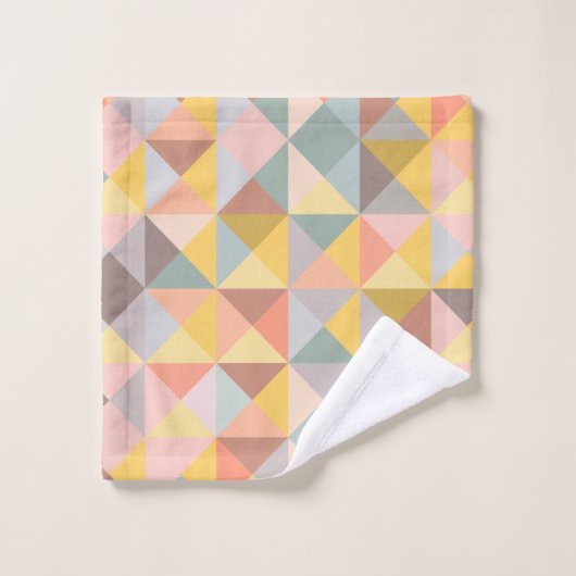 Motif géométrique élégant dans les tons d'automne (Gant de toilette)