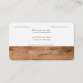Motif géométrique en bois moderne Cartes de visite (Dos)