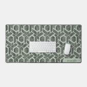Motif géométrique en points verts sur sauge (Clavier et souris)