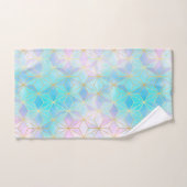 Motif géométrique en verre Iridescente (Serviette à main)