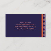 Motif géométrique ethnique.  cartes de visite (Dos)