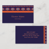 Motif géométrique ethnique.  cartes de visite (Devant / Derrière)