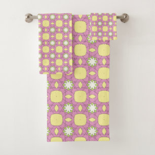 Motif géométrique floral rétro