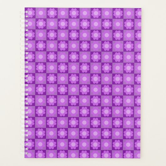 Motif géométrique floral violet (Devant)