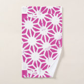 Motif géométrique Fuchsia (Serviette à main)
