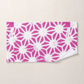 Motif géométrique Fuchsia (Serviette à main)