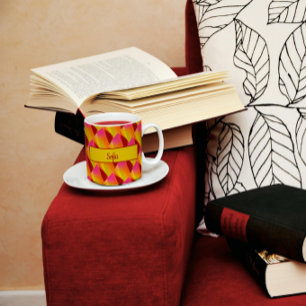 Motif géométrique fuchsia Mug