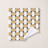 Motif géométrique Gold et White Weight (Gant de toilette)