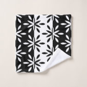 Motif géométrique graphique noir et blanc (Gant de toilette)