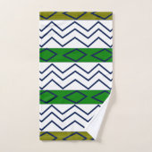 Motif géométrique Grilles Chevron Vert (Serviette à main)