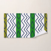Motif géométrique Grilles Chevron Vert (Serviette à main)