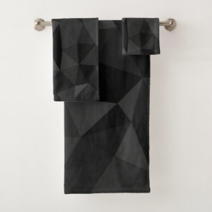 Motif géométrique gris foncé et noir