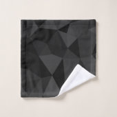 Motif géométrique gris foncé et noir (Gant de toilette)