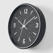 Motif géométrique gris moderne Horloge ⏰ (Angle)