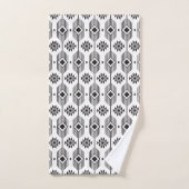 Motif géométrique ikat noir et blanc (Serviette à main)