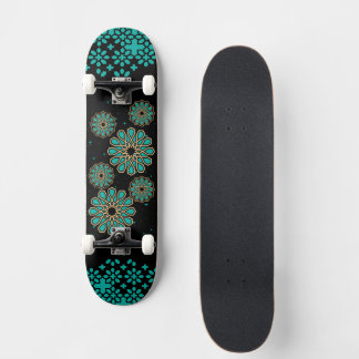 Motif géométrique islamique en skateboard turquois