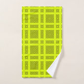 Motif géométrique jaune citron (Serviette à main)