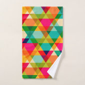 Motif géométrique lumineux coloré audacieux de (Serviette à main)