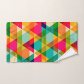 Motif géométrique lumineux coloré audacieux de (Serviette à main)