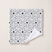 Motif géométrique Mandala noir et blanc (Gant de toilette)