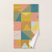 Motif géométrique moderne dans de jolies tons terr (Serviette à main)