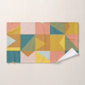 Motif géométrique moderne dans de jolies tons terr (Serviette à main)