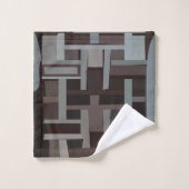 Motif géométrique moderne du milieu du siècle (Gant de toilette)