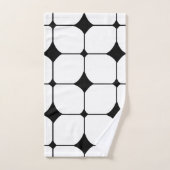 Motif géométrique moderne du milieu du siècle noir (Serviette à main)