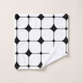 Motif géométrique moderne du milieu du siècle noir (Gant de toilette)